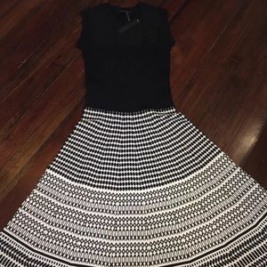 Stella & Jamie dress black and white L NWT
